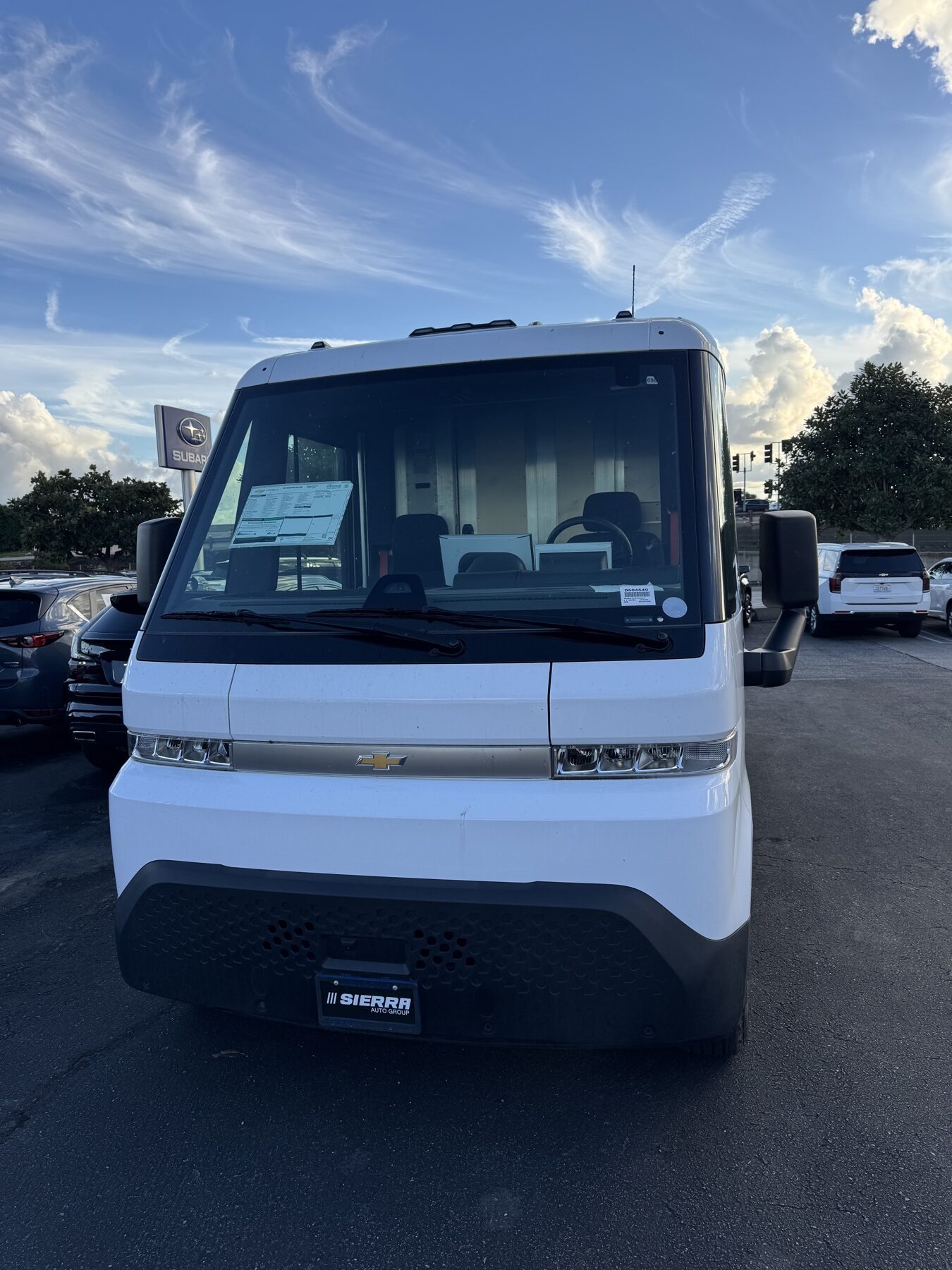 BrightDrop cargo-area view for prototype transport and field logistics