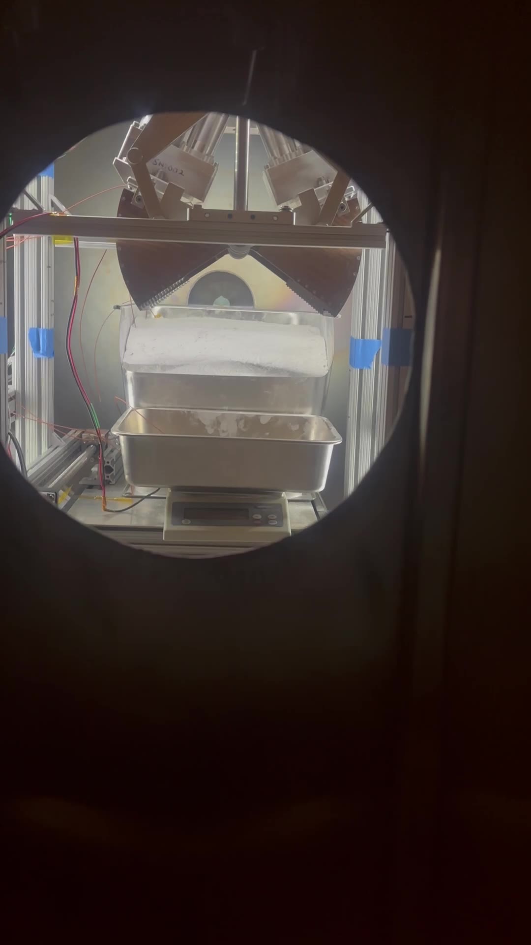PERDEX test video still showing thermal-vacuum test context