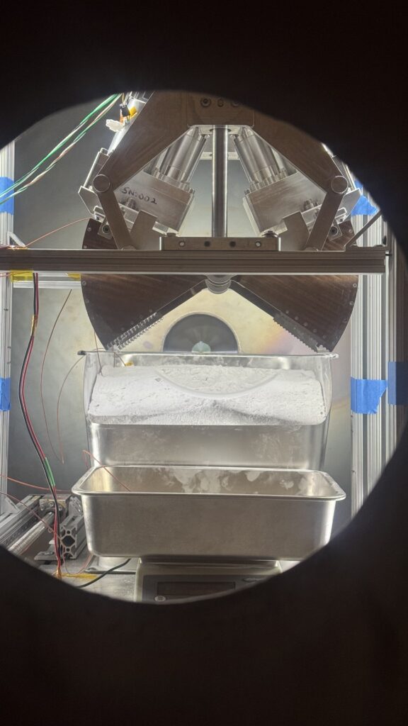 PERDEX thermal-vacuum test documentation view for excavation work