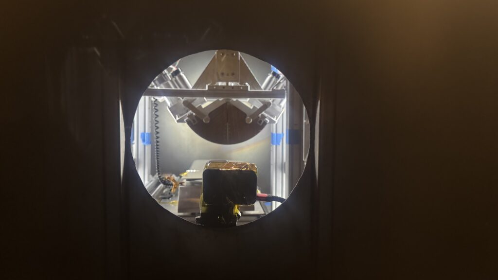 PERDEX hardware detail from thermal-vacuum testing and documentation