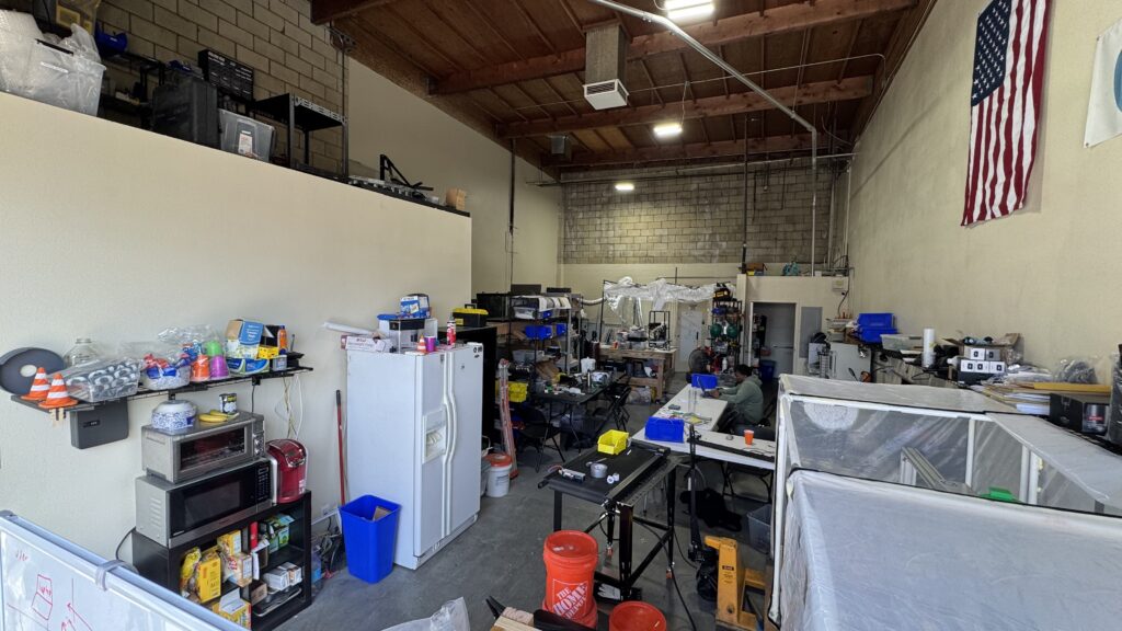 Cislune shop overview showing hardware, equipment, and workspace for rapid prototype development